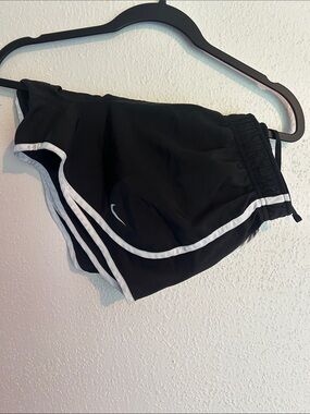 Nike Black Athletic Shorts with White Trim